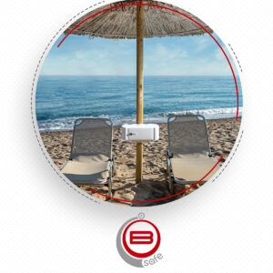 Τραπεζάκι παραλίας B-Safe “Ασφαλές” 42x35x22cm Λευκό - BIO1800