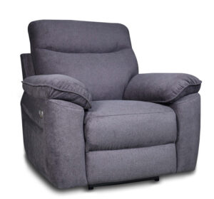 Boston πολυθρόνα Relax με ηλεκτρική ανάκλιση 101x100x102εκ. Γκρι Σκούρο ύφασμα