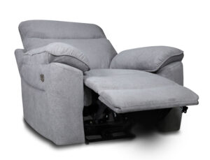 Boston πολυθρόνα Relax με ηλεκτρική ανάκλιση 101x100x102εκ. Γκρι Ανοιχτό ύφασμα