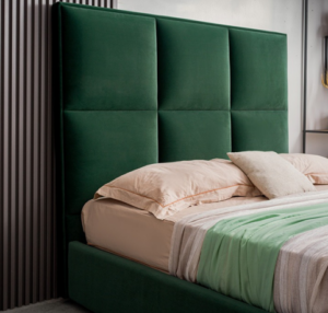 Διπλό κρεβάτι Lora για στρώμα 160x200cm με αποθηκευτικό χώρο και τελάρο, Πράσινο 174x227x105cm - AL-LOR458