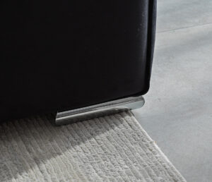 Διπλό κρεβάτι Amelina για στρώμα 140x200cm με αποθηκευτικό χώρο και τελάρο, Μαύρο 180x230x110cm - AL-FRE458