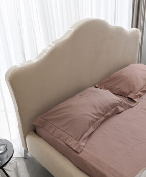 Υπέρδιπλο κρεβάτι Magic για στρώμα 180x200cm με αποθηκευτικό χώρο και τελάρο, Μπεζ 208x220x115cm - AL-MAJ458