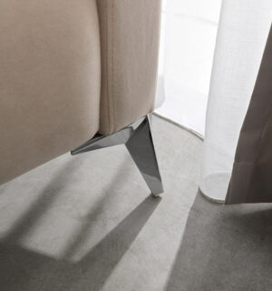 Υπέρδιπλο κρεβάτι Magic για στρώμα 180x200cm με αποθηκευτικό χώρο και τελάρο, Μπεζ 208x220x115cm - AL-MAJ458