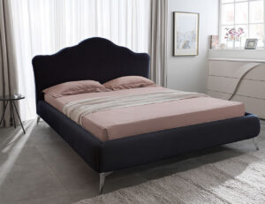 Υπέρδιπλο κρεβάτι Magic για στρώμα 180x200cm με αποθηκευτικό χώρο και τελάρο, Μαύρο 208x220x115cm - AL-MAJ458