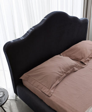 Υπέρδιπλο κρεβάτι Magic για στρώμα 180x200cm με αποθηκευτικό χώρο και τελάρο, Μαύρο 208x220x115cm - AL-MAJ458