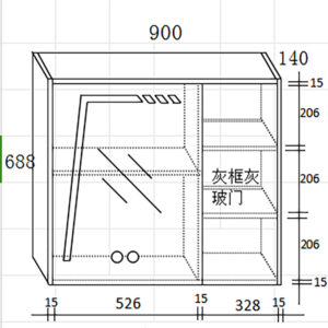 Καθρέφτης VICTORIA LED 90cm χρ. PETROL κωδ. 3MVIC090PET