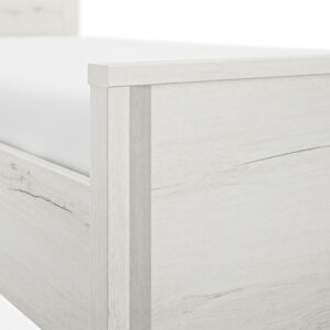 Lugano κρεβάτι ημίδιπλο 209x126x80εκ. ( για στρώμα 120x190 ή 120x200εκ. ) Whitewashed Oak