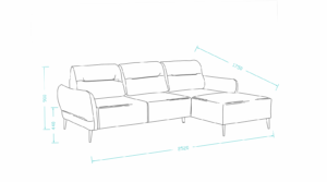 Γωνιακός καναπές - Κρεβάτι Palman 252x110x90cm Γκρι - Αριστερή Γωνία - BOG4589