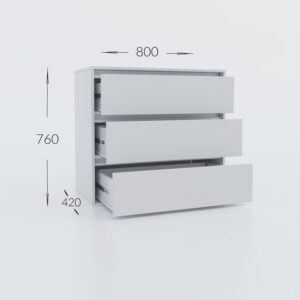 Συρταριέρα Idea Λευκό 80x42x76cm