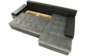 Γωνιακός καναπές - κρεβάτι Koba αναστρέψιμος με αποθηκευτικό χώρο, 274x182x83cm, Μουσταρδί - PL3017