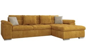 Γωνιακός καναπές - κρεβάτι Liani με αποθηκευτικό χώρο, 280x160x76cm, Μουσταρδί - Δεξιά Γωνία - PL0387
