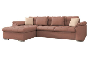 Γωνιακός καναπές - κρεβάτι Liani με αποθηκευτικό χώρο, 280x160x76, Ροζ - Αριστερή Γωνία - PL3875