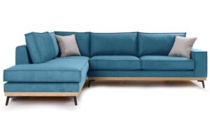 Γωνιακός καναπές Coli, 290x235x95cm, Πετρολ - Αριστερή Γωνία - PL4562