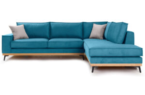 Γωνιακός καναπές Coli, 290x235x95cm, Πετρόλ - Δεξιά Γωνία - PL6011