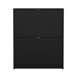 Shoes παπουτσοθήκη με 2 πτυσσόμενες πόρτες ( έως 12 ζευγάρια παπούτσια )  70,3x24x85,2cm. Μαύρο