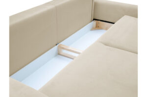 Καναπές - κρεβάτι Art με αποθηκευτικό χώρο , 244x102x92cm, Εκρού - PL1457