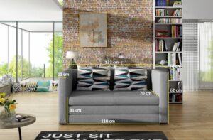 Καναπές - κρεβάτι Nora, 132x70x65cm, Μαύρο - PL1739