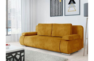 Καναπές - κρεβάτι Mena με αποθηκευτικό χώρο, 200x92x77cm, Ωχρά - PL1538