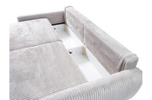 Καναπές - Κρεβάτι Τριθέσιος Lato με αποθηκευτικό χώρο , 280x142x91cm , Γκρι ανοιχτό - PL4527