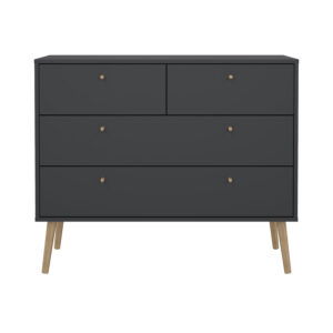 Bodo συρταριέρα με 4 συρτάρια 98,7x39,1x81,7εκ. Γκρι