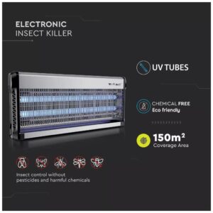 Εντομοπαγίδα V-TAC με δύο λάμπες φθορισμού UV 2x20W 11182