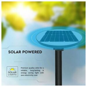 V-TAC Ηλιακό Φωτιστικό Κήπου LED SMD 10W Αδιάβροχο IP65 1500lm 120° με Αισθητήρα RF και Χειριστήριο Ψυχρό Λευκό Μαύρο Σώμα 5153