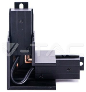 V-TAC Σύνδεσμος Ράγας Φωτιστικών Γωνία Μαύρος για Σποτ σε Μαύρο Χρώμα 7972