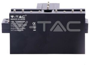 V-TAC Σύνδεσμος Ράγας Φωτιστικών Ταφ Μαύρος για Σποτ σε Μαύρο Χρώμα 7975