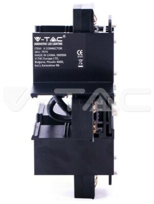 V-TAC Σύνδεσμος Ράγας Φωτιστικών Εξωτερικός Γωνιακός Μαύρος για Σποτ σε Μαύρο Χρώμα 7973 [CLONE]