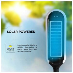 V-TAC Ηλιακό Φωτιστικό Κήπου LED SMD 2σε1 5W με Αισθητήρα Μέρας-Νύχτας και Κίνησης Αδιάβροχο IP65 400lm 120° Φυσικό Λευκό Μαύρο Σώμα 6665