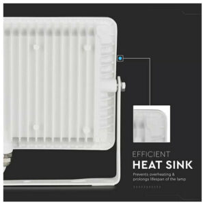 V-TAC Προβολέας LED SMD 30W 2340lm 100° IP65 Samsung Chip G2 Άσπρο Σώμα Φυσικό Λευκό 21404