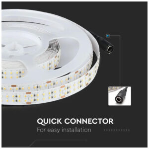 V-TAC Ταινία LED SMD 24V 30W 2850lm/m 360LEDs/m 120° IP20 Φυσικό Λευκό 212581 (5 μέτρα)