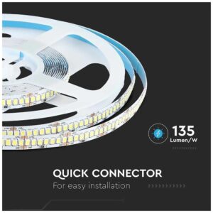 V-TAC Ταινία LED SMD 24V 18W 2430lm/m 238LEDs/m 120° IP20 Φυσικό Λευκό 212600 (5 μέτρα)