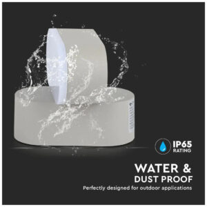 V-TAC Φωτιστικό Τοίχου Απλίκα Κινητή Γκρι 6W IP65 Φως Ημέρας 218291