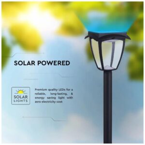 V-TAC LED ηλιακό φωτιστικό κήπου δαπέδου 2W IP65 CCT με μαύρο σώμα 2891