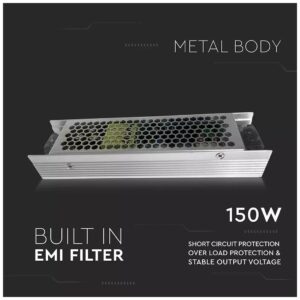 V-TAC Τροφοδοτικό Μεταλλκό IP20 DC:12V 150W 3244