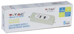 V-TAC Τροφοδοτικό Αδιάβροχο IP67 DC:12V 150W PRO 3250