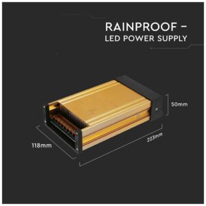 V-TAC Τροφοδοτικό Μεταλλικό Slim IP44 DC:24V 400W 3265