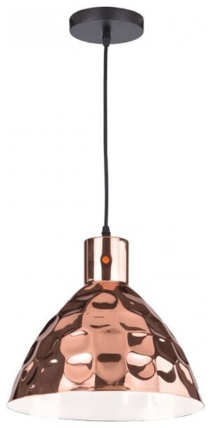 Κρεμαστό Φωτιστικό V-TAC Μεταλλικό Χρώμα Rose Gold Χαλκού και ντουί Ε27 Φ300 3710