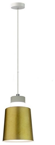 Ολοκληρωμένο Κρεμαστό Φωτιστικό V-TAC 7W Μέταλλο και Ακρυλικό Χρυσό Λαδί Φ120 Θερμό Λευκό 3934