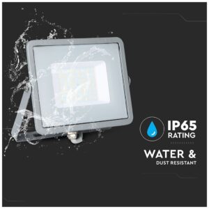 V-TAC Προβολέας LED SMD 50W 4000lm 100° IP65 Samsung Chip G2 Γκρι Σώμα Φυσικό Λευκό 21464
