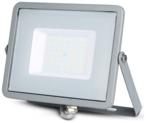 V-TAC Προβολέας LED SMD 50W 4000lm 100° IP65 Samsung Chip G2 Γκρι Σώμα Φυσικό Λευκό 21464