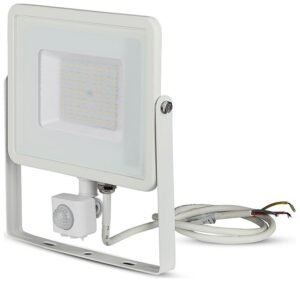 LED Προβολέας 50W slim SMD SAMSUNG CHIP με Ανιχνευτή Κίνησης IP65 Λευκός Θερμό Λευκό 5 Χρόνια Εγγύηση 466