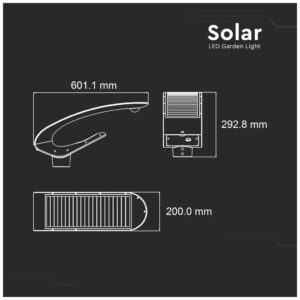 V-TAC Ηλιακό φωτιστικό κήπου LED 20W IP65 Φυσικό λευκό 4000K με ασημί και λευκό σώμα και ανιχνευτή κίνησης 5505 V-TAC Ηλιακό φωτιστικό κήπου LED 20W IP65 Φυσικό λευκό 4000K με ασημί και λευκό σώμα και ανιχνευτή κίνησης 5505