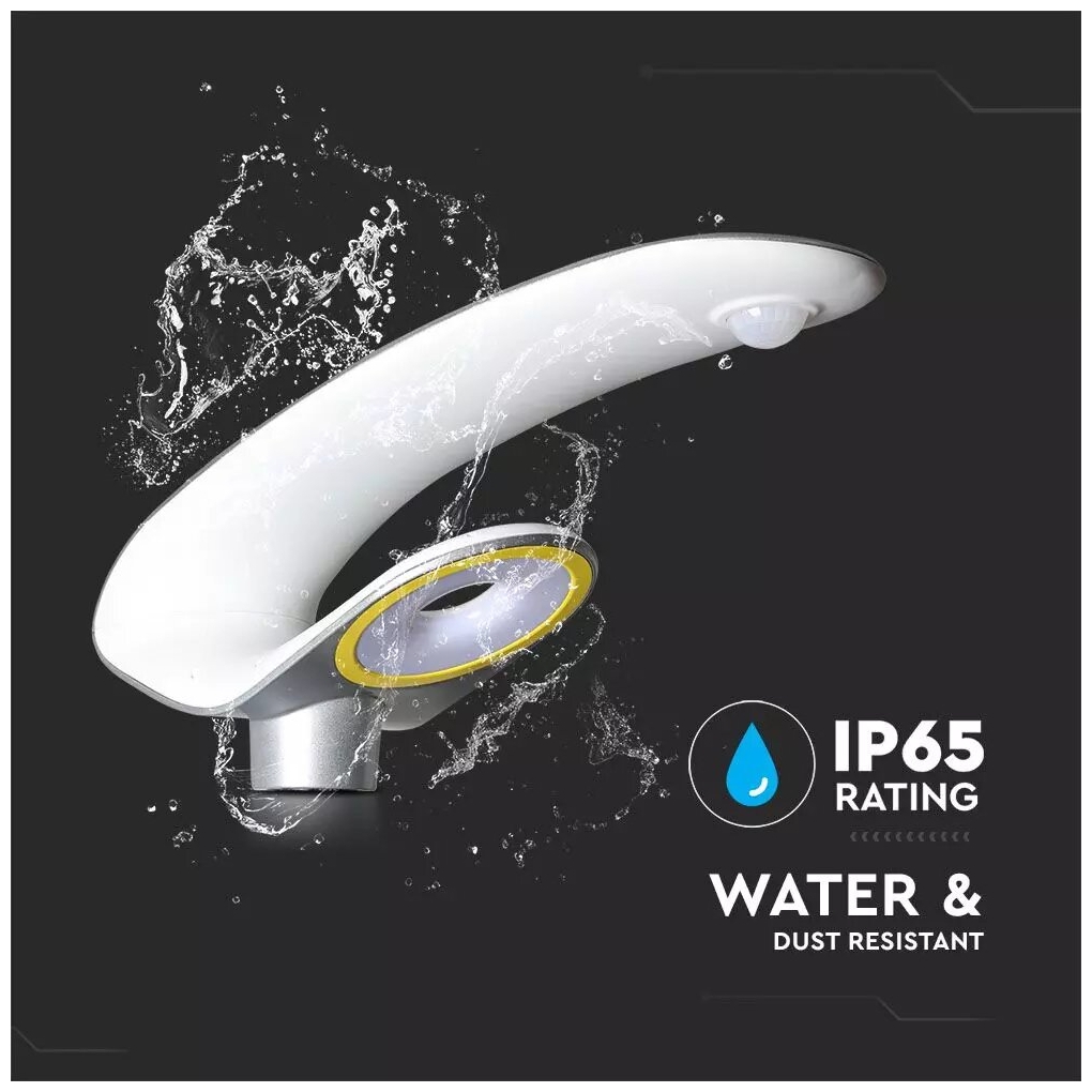 5505-i3_jpg_skroutz_skroutz V-TAC Ηλιακό φωτιστικό κήπου LED 20W IP65 Ψυχρό λευκό 6400K με ασημί και λευκό σώμα και ανιχνευτή κίνησης 5506