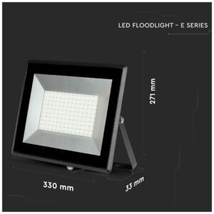 V-TAC LED Προβολέας E-Series SMD 100W Μαύρος θερμό Λευκό 5964