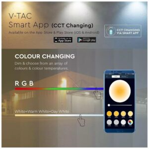 V-TAC LED Προβολέας BLUETOOTH SMD 20W RGB+W/WW/DW Λευκός Συμβατός με V-TAC Smart Light 5984