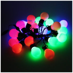 Καλωδιογιρλάντα με Λάμπες LED 5 μέτρα με 10 Λαμπτήρες 0,5W για Εξωτερικό Χώρο IP44 Πολύχρωμους RGBY