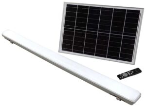 LED ηλιακό γραμμικό φωτιστικό 18W, 3 σε 1 φωτισμός CCT με λευκό σώμα και χειριστήριο 6500