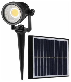 V-TAC VT-952 Καρφωτό Ηλιακό Φωτιστικό με Φωτοκύτταρο σε Μαύρο Χρώμα 6662